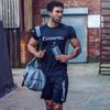 RIPT Performance Mens Workout Training Moisture Wicking Tee Contrast Quick Drying Gym T-Shirt, L