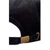 Corduroy Baseball Hat | Unstructured Cotton Plain Classic Dad Cap | Unisex Hat with Adjustable Strap & Brass Buckle Black