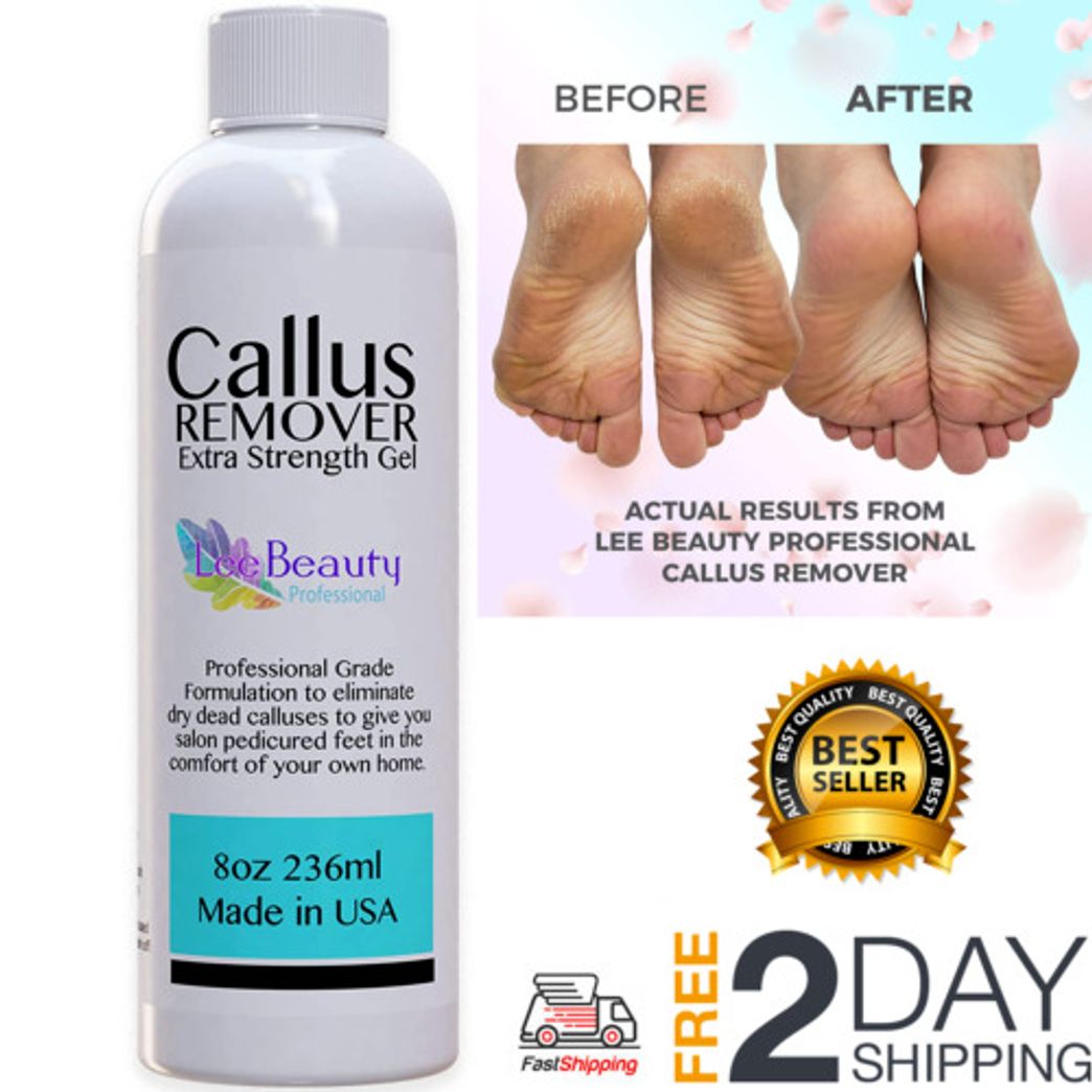 Lee Beauty Professional Callus Remover Extra Strength Gel (8 Oz) and Foot  Rasp Spa Kit