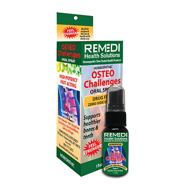 Remedi Health Solutions Osteo Challenges Oral Spray Natural Homeopathic 1 oz