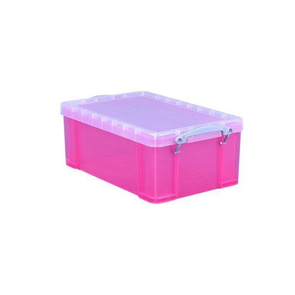 Really Useful Box 9 Litre Transparent Bright Pink