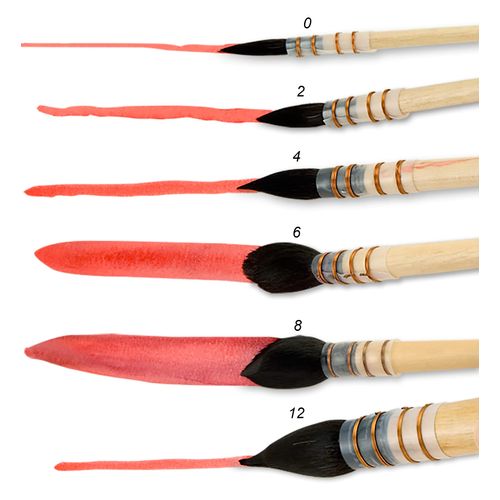 Creative Mark Harmony Squirrel Quill Watercolor Brushes - Smooth Blue Squirrel Hair Brushes for Artists, Watercolor Paint, Professionals, & More! - Set of 6