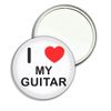 I Love My Guitar - 77mm Round Compact Mirror