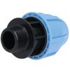 32mm x 3/4" MDPE Male Adapter Compression Coupling Fitting Water Pipe 2PK