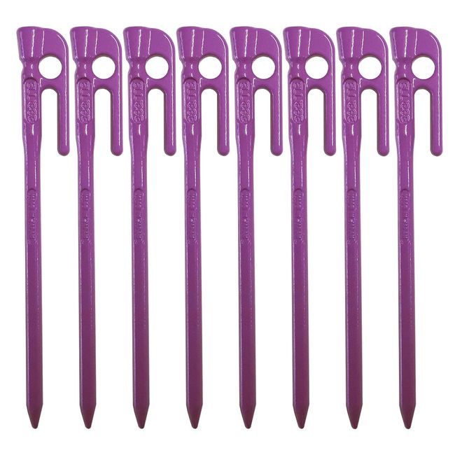 ELLISSE MK-180PU Made In Japan Forged Pegs Elysee Stake, 7.1 inches (18 cm), Purple Powder Coating, Set of 8