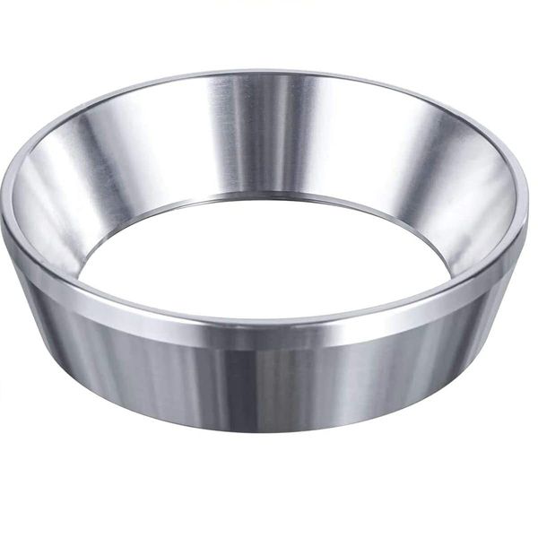 Coffee Dosing Ring, Espresso Dosing Coffee Funnel Coffee Dosing Ring Replacement Dosing Ring Stainless Steel Espresso Machine Accessories (silver-58mm)