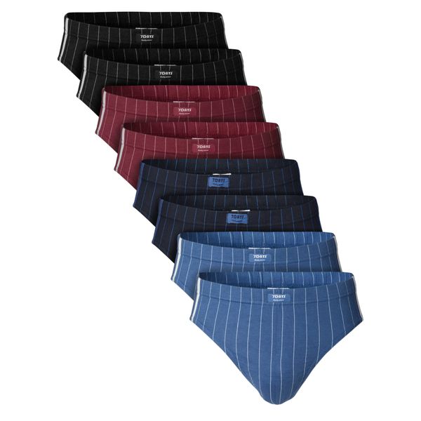 7 Days Herren Retro Slip 4er oder 8er Pack aus Baumwolle mit Elasthan L