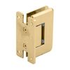 CRL Pinnacle 337 Series Brass Adjustable Wall Mount Full Back Plate Hinge
