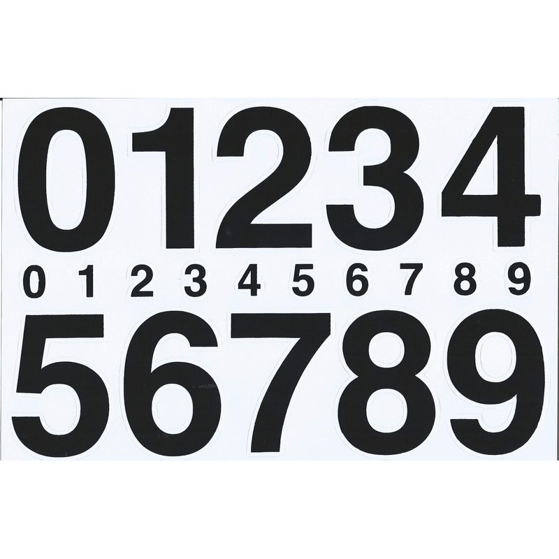 XIAXIN Waterproof PVC Number Sticker Set Weatherproof Waterproof Roman ...