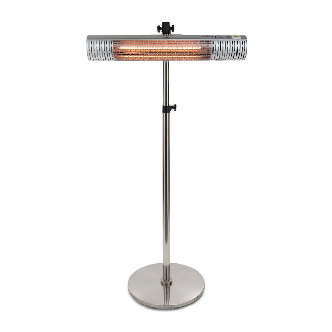 Lifestyle by Focus Infrared Electric Patio Heater Chrome with Floor Stand