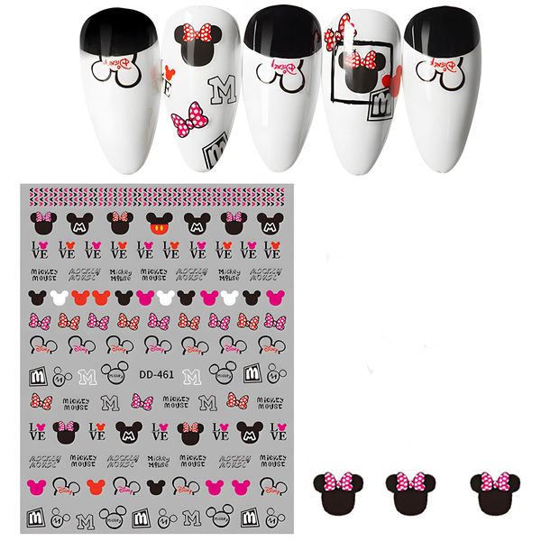 Yoimckay 12 Fogli Nail Art Sticker per Ragazze,Cartoon Adesivi Unghie Nail Art, Stickers Unghie Anime, Autoadesivi Decorazione Unghie Decalcomanie,Party Decorazioni Per Manicure per Ragazza