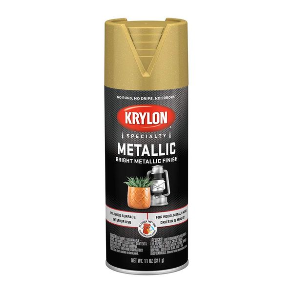 701 Krylon K01701777 Metallic Spray Paint, Bright Gold 12 Ounce (Pack of 1)