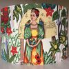 Handmade Lampshade Tropical Print Mexican Artist