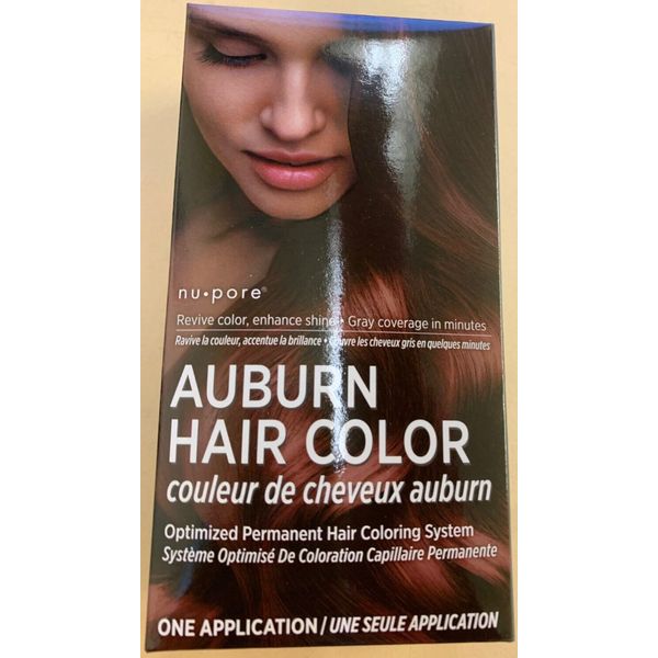 Nu-Pore Auburn Hair Color: Revive Color, Enhance Shine, Gray Coverage in Mins