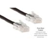 CAT6 Ethernet Patch Cable, Non-Booted, 25 Foot, Black - Lifetime Warranty