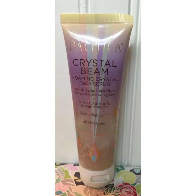 SEALED PACIFICA CRYSTAL BEAM FOAMING FACE SCRUB 100% VEGAN 2.5 OZ.