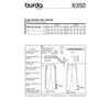Burda Men's Pants Sewing Pattern 6350, Size 36-46
