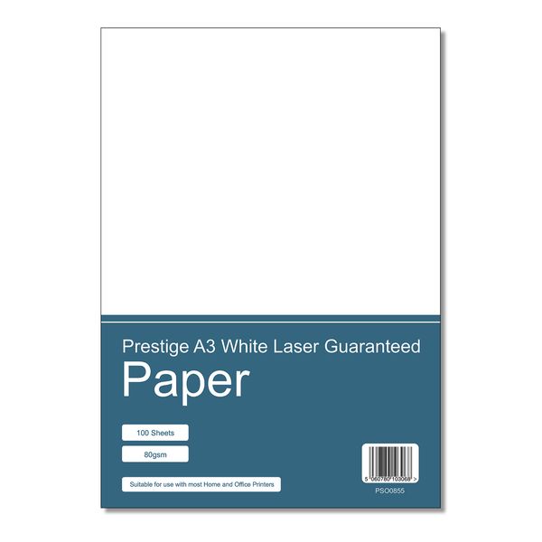 Prestige A3 White Laser/Inkjet Guaranteed Paper 80gsm - 100 Sheets