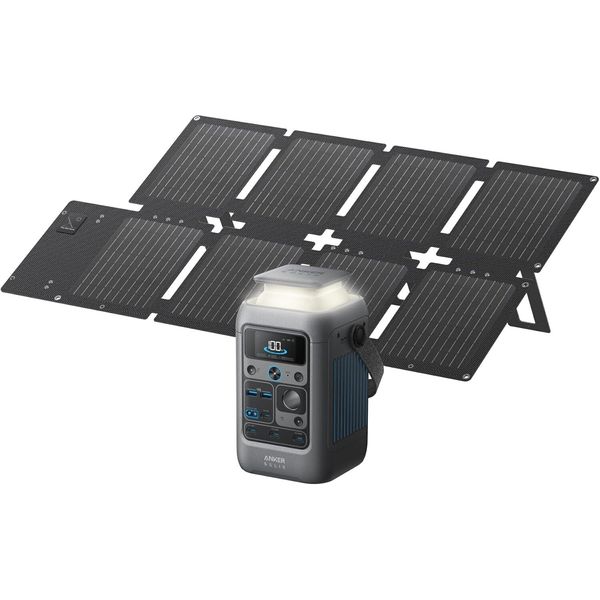 Anker SOLIX C300 DC Portable Power Station+60W Solar Panel 288Wh Solar Generator