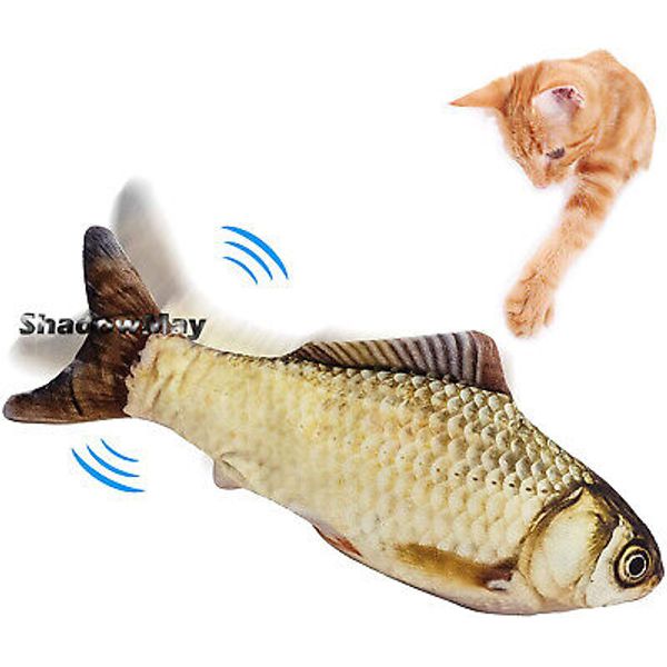 Pet Toy Floppy Fish Cat Toy Wiggle Moving Fish Interactive Cat Exercise Toy Gift