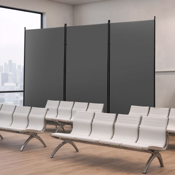3 Panel Room Divider 6FT Tall Folding Privacy Screen Wall Dividers Freestanding