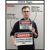 SmartSign “Danger - Keep Panel Door Closed” Bilingual Label | 10" x 14" Laminated Vinyl