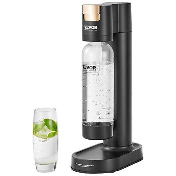 VEVOR Sparkling Water Maker Soda Maker Carbonator Machine 1 PET Bottle Black