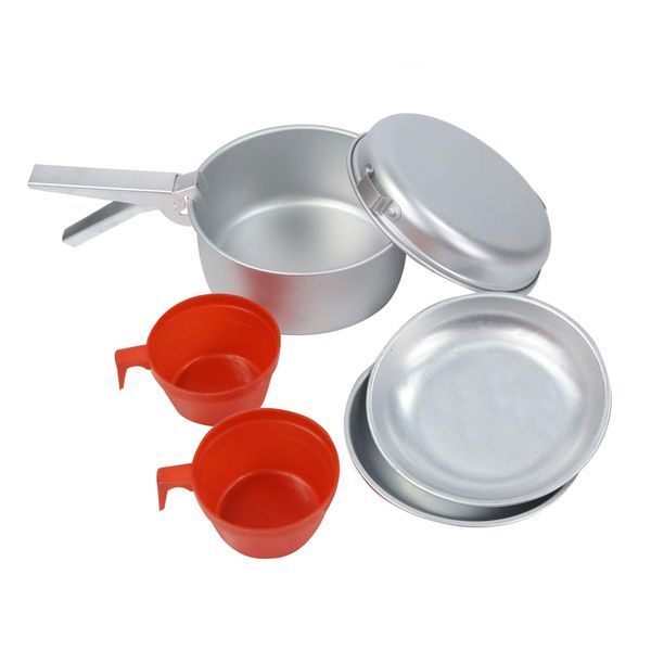 Regatta 2 Person Aluminium Cookset Silver