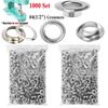1000 Grommet Kit #4 1/2" Inside Diameter Punch Setting Tool Metal Eyelets+Washer