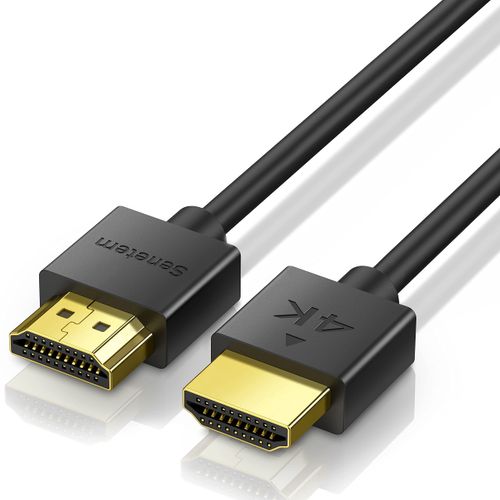 Senetem HDMI Cable, 1.5m (1.5m), Slim, High Speed, 18Gbps 4K@60Hz/HDR/ARC/3D/Ethernet, Compatible with TV, PS5/4/3, Xbox, Nintendo Switch, Apple TV, Fire TV, etc. Lightweight and Soft Fine Wire