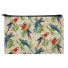 Macaws Parrots Jungle Rainforest Pattern Makeup Cosmetic Bag Organizer Pouch