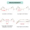 Eyekepper Readers Rectangle Half-Rim Spring Temples Reading Glasses Silver +2.75
