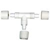 Flair-It 16820 Plastic Tee, 0.5" Size