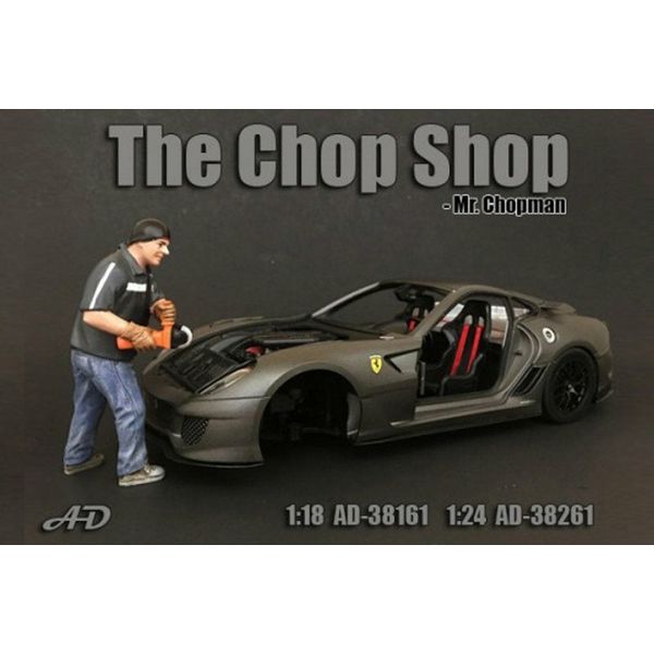 THE CHOP SHOP MR. CHOPMAN FIGURE AMERICAN DIORAMA 38261 1/24 DIECAST CAR