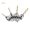 Titanium Coated Woodworking Countersink Drill Bit Set HSS Carpentry Reamer Drill Bit Chamfer Countersink(4pcs（3-6mm）+ small wrench +bubble bag)