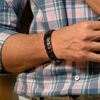 Jeracol Titanium Steel Magnetic Bracelets for Men,4 Element Double Row Strength Magnets Wristband Magnetic Brazaletes with Free Links Removal Tool & Jewelry Gift Box