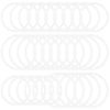 Framendino, 30 Pack White Plastic Ring Hoops Dream Catcher Round Macrame Wrapping Circle 2 Sizes