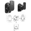Hsthe Sea 2 Packs Black Universal Wall Mount Speaker Brackets