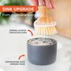 Full Circle Bubble Up, Brush + Dispenser, Gray