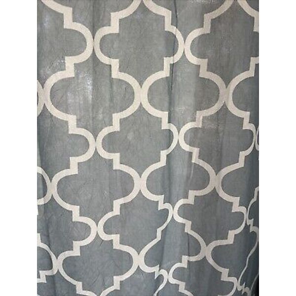 Just Home 2 Curtain Panels Gray/white 42x 84 Light Filtering