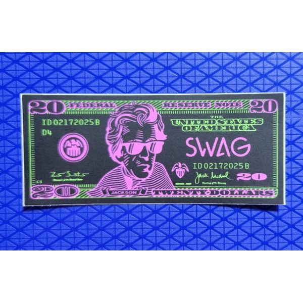 Swag Golf ~ Sticker ~Almighty Dollar ~ 20 ~ Jackson ~ FREE SHIPPING