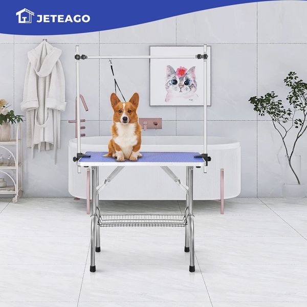 JETEAGO 42 inch Pet Dog Grooming Table Heavy Duty Foldable Portable Table