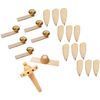 BRUBAKER Replacement Kit for 18" & 24" Natural Pyramid - 12 Fans, 6 Candle Holders, Fan Blades Holder & Nub