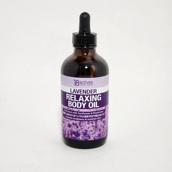 Lavender Relaxing Body Oil with Sunflower & Rosemary by 18 Actives 4 fl oz