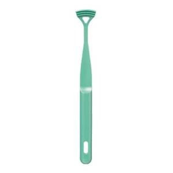 Oral Care Tongue Moss Torque Tongue Cleaning Tool, Set of 4 (Pearl Green)