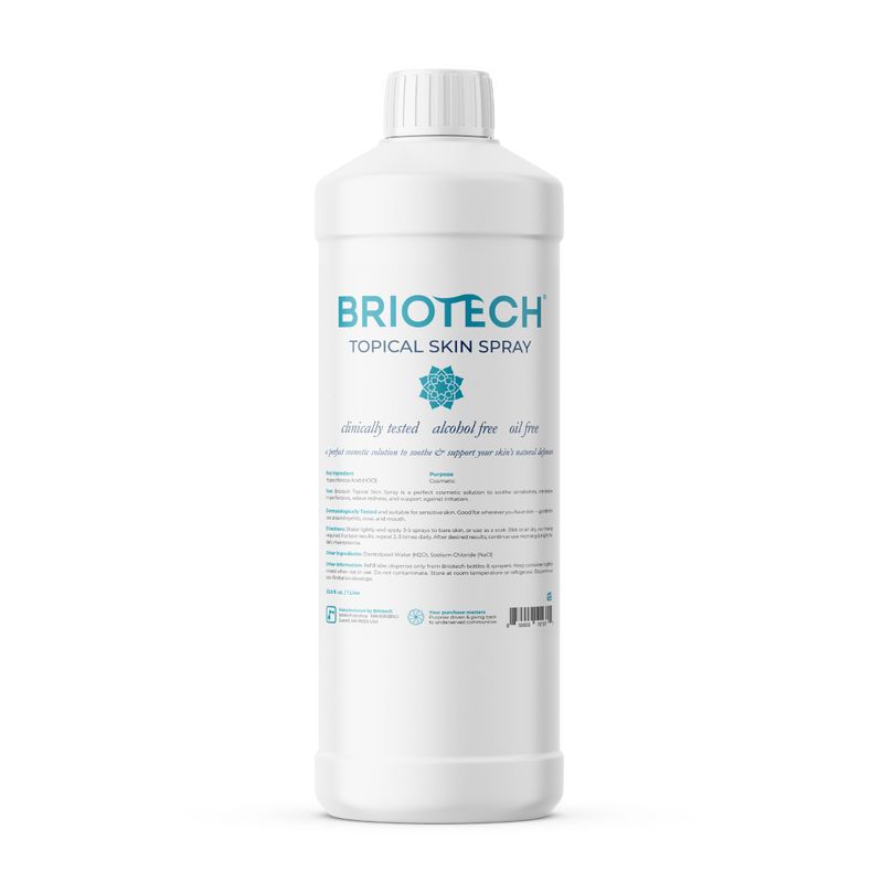 BRIOTECH Topical Skin Spray, Hypochlorous Acid for Body & Face, Eyelid ...