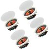 4*Herdio 6.5" 600W Ceiling Speakers Wireless Bluetooth Home Kitchen Wall Speaker