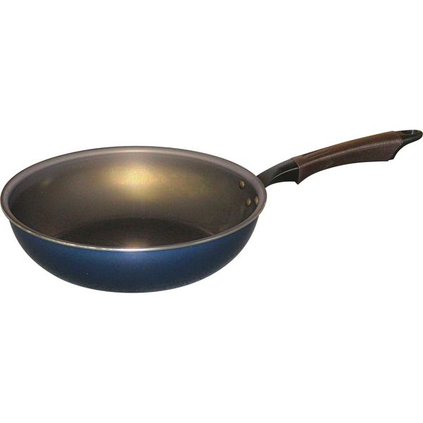 Wahei Freiz HRB-1645 Non-Stress Deep Frying Pan, 11.0 inches (28 cm), Spin Coat, Fluorine Resin Treatment, PFOA Free, Induction Compatible, Ciel