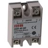 Single Phase Solid State Relay, SSR-40DD Solid State Relay DC to DC (Input 3-32V DC, Output 5-60V DC) with Heatsink, 40A