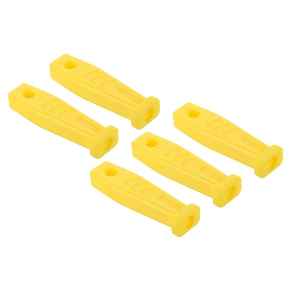 PATIKIL Chainsaw Chain Sharpening File Handle, 5 Pack 8mm Diameter Hole Rubber Chain Saw File Handle for Chainsaw File Milling Cutters Hammer, Yellow